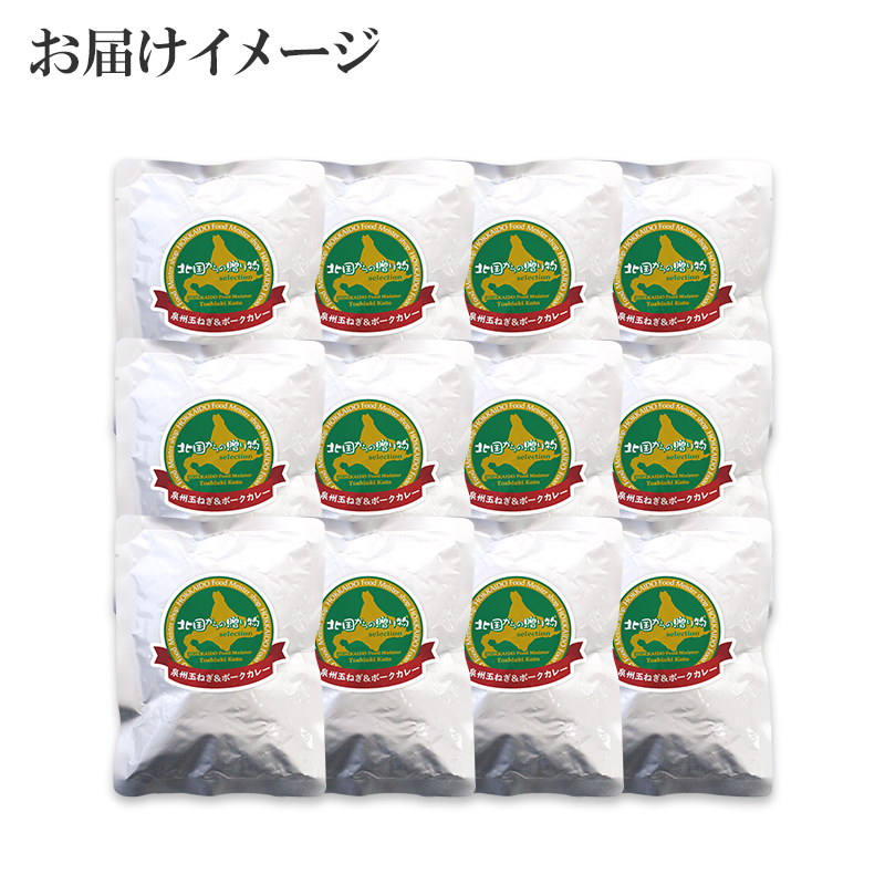020C121 甘みがあって味が濃い！泉州玉ねぎ使用 絶品ポークカレー 12食（200g×12）