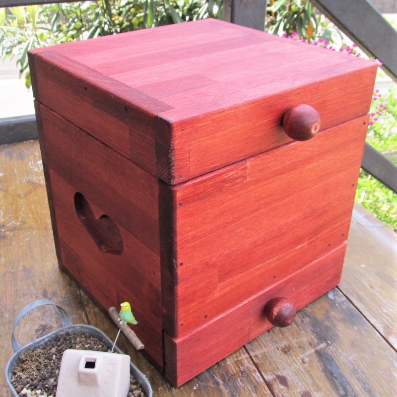 099H842 手作り木製 メイクボックス