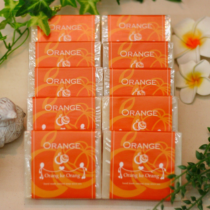 099H1182 無添加手作り石鹸 一番人気のオレンジが好きなあなたに（オレンジ80g×10個）