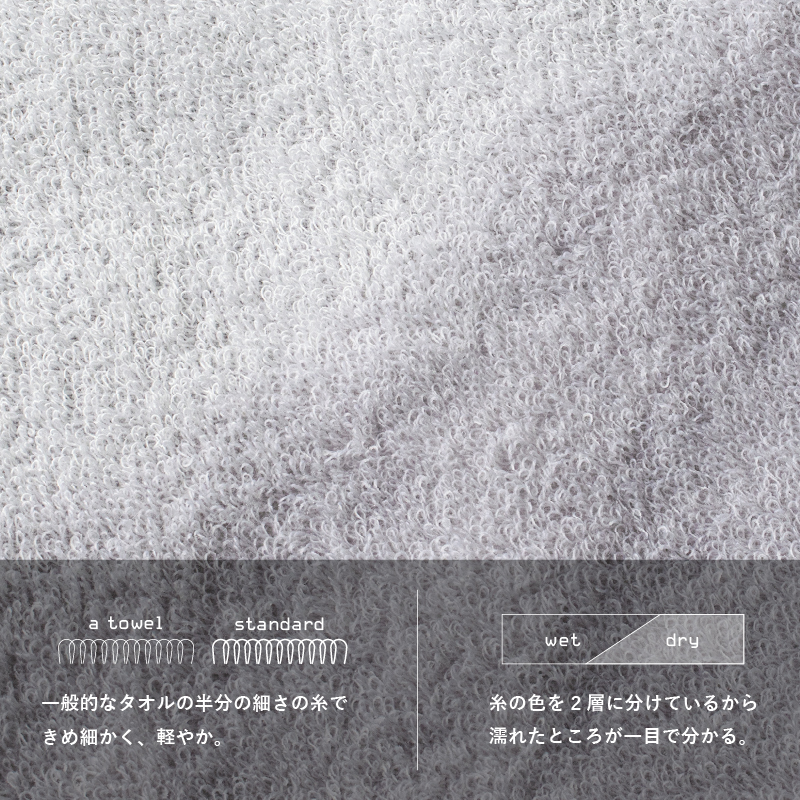 099H2353 【数量限定】a towelフェイスタオル 10枚セット アッシュホワイト