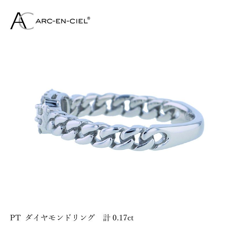 J040 ARC-EN-CIEL PTダイヤリング ダイヤ計0.17ct