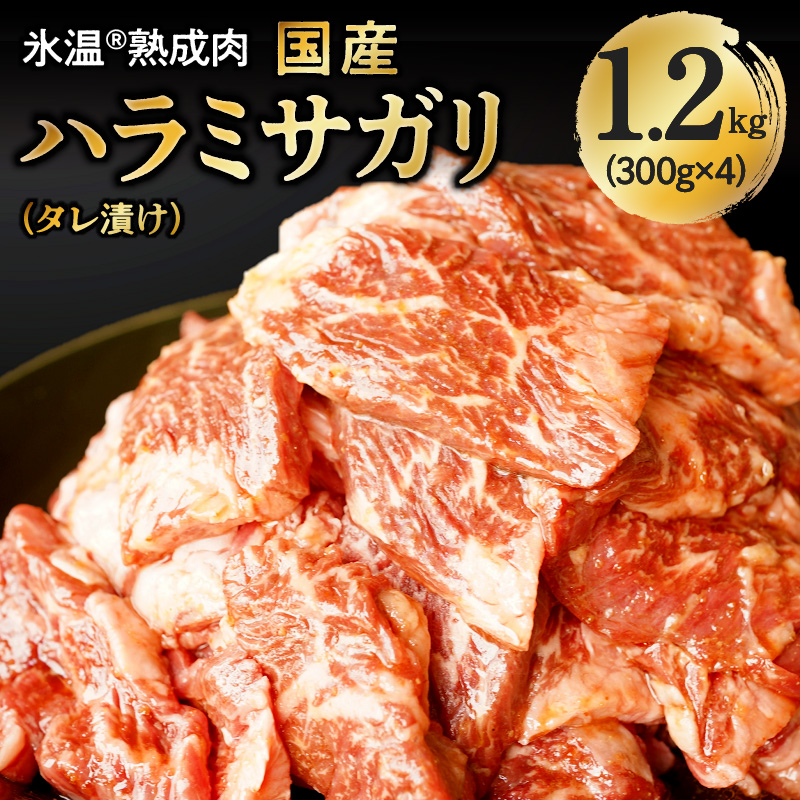 G201 国産 ハラミサガリ（タレ漬け）1.2kg（300g×4）氷温(R)熟成肉 緊急支援 期間限定