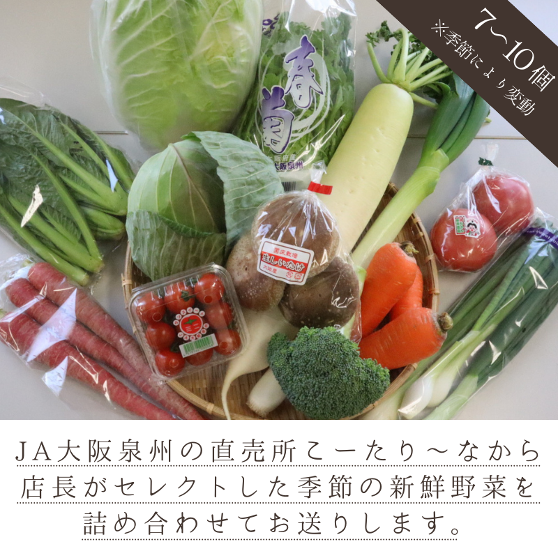 005A178 直売所店長セレクト季節の野菜セット（小）