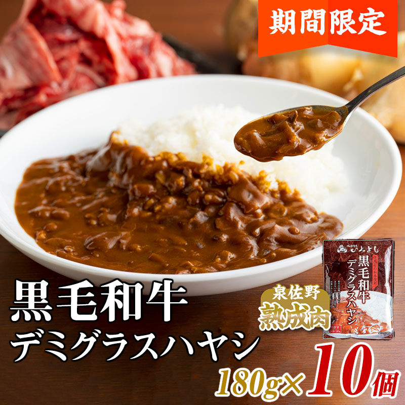 G418 焼肉問屋いちよし 黒毛和牛デミグラスハヤシ  180g×10個 期間限定